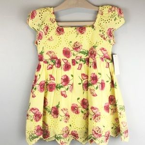 NWT Wonderkids Yellow Floral Sun Dress - Size 2t